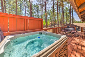 Rustic Ruidoso Log Cabin with Hot Tub and Deck!